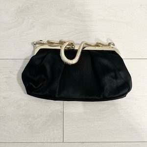 BCBG MAXAZRIA - gold snake clutch